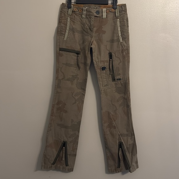 Vintage Y2K Distressed Green Camo Da Nang Cargo Pants 28 waist - Picture 7 of 13